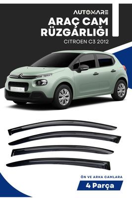 CITROEN C3 2012 uyumlu oto camlara özel ölçü cam rüzgarlığı rüzgarlık