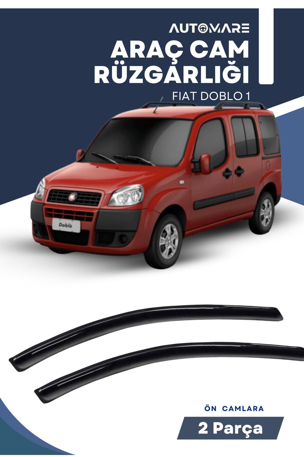 FIAT DOBLO 1 uyumlu oto camlara özel ölçü cam rüzgarlığı rüzgarlık