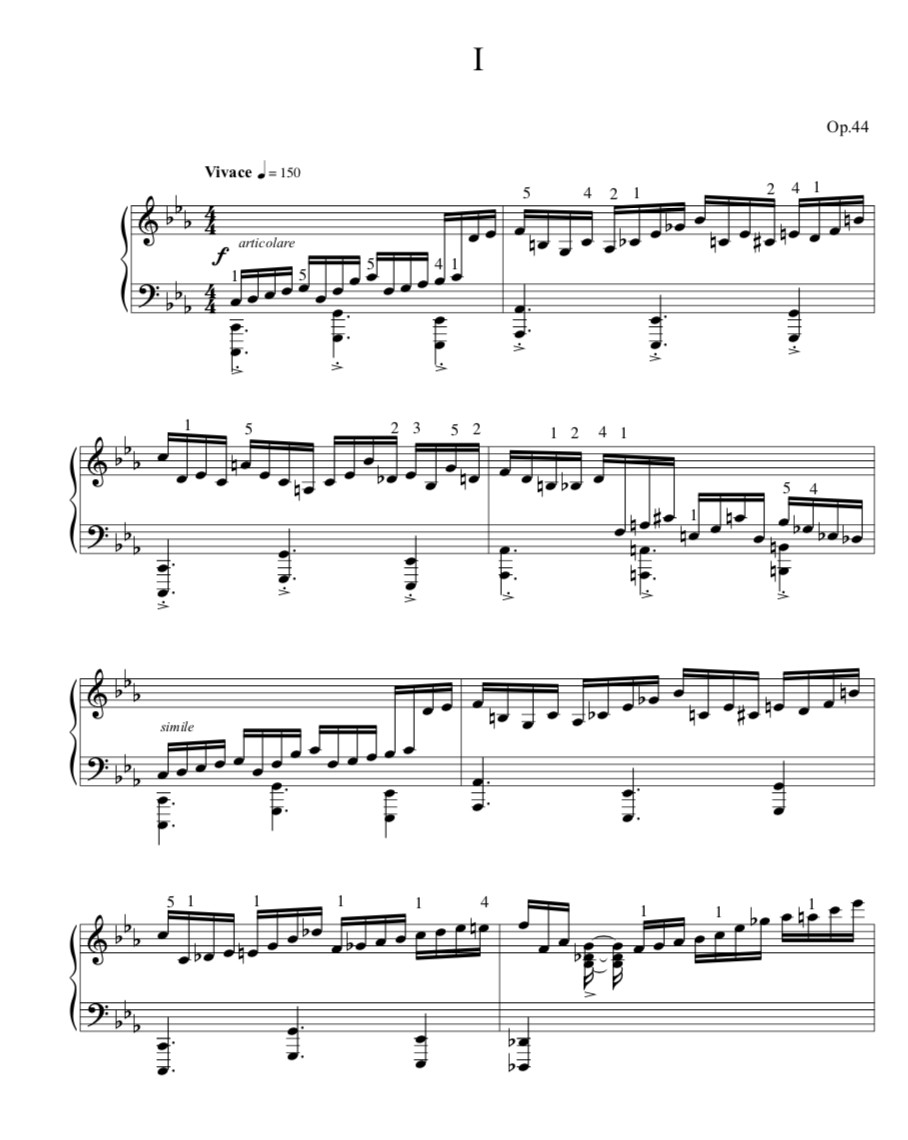 Concert Étude Op.44, No.1 [PDF file]