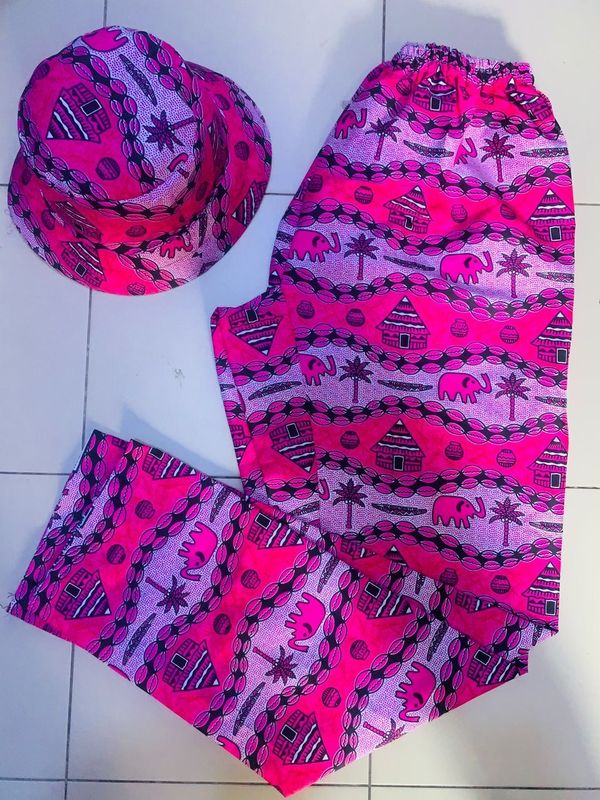 conjunto de tela africana