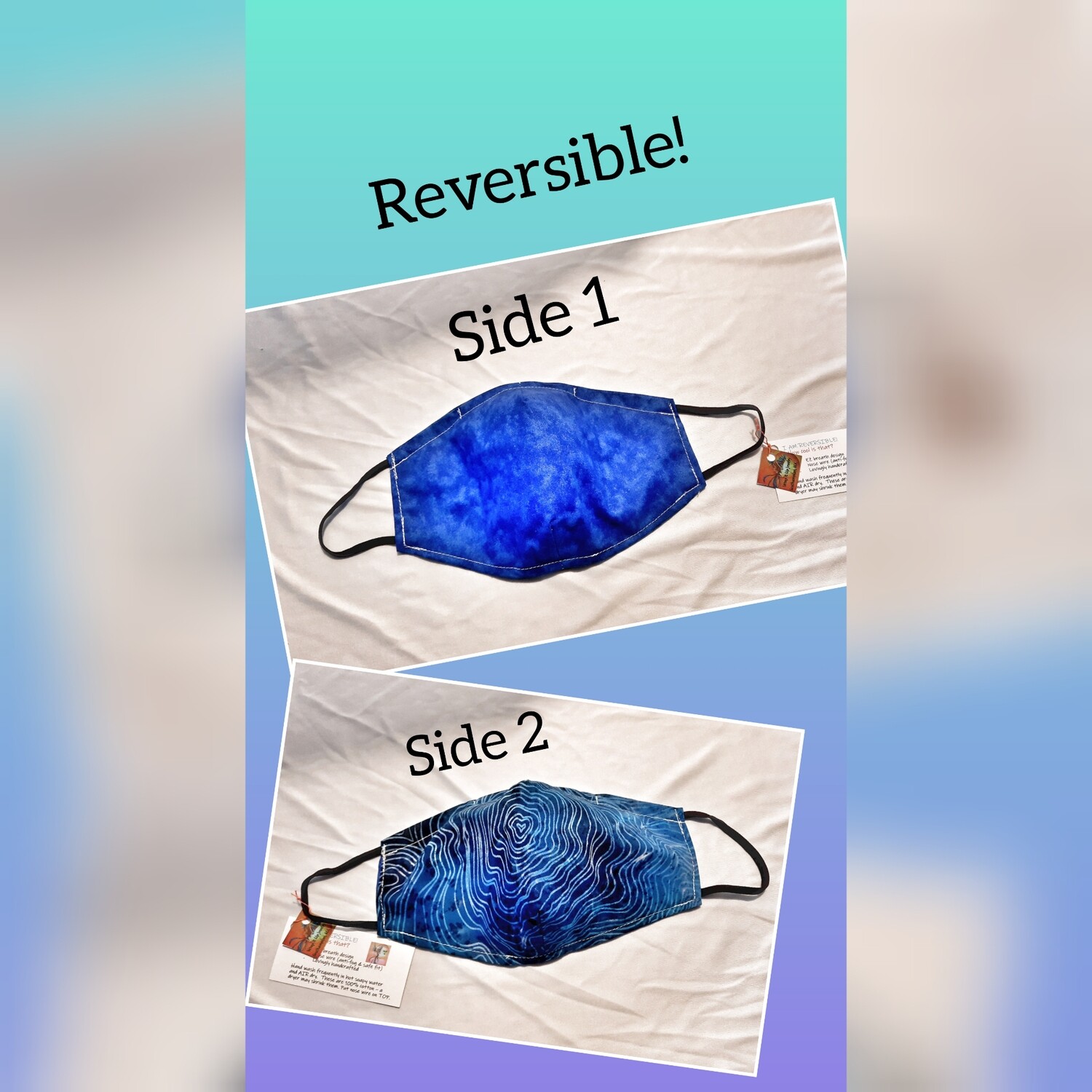 Blue Reversible Face Mask