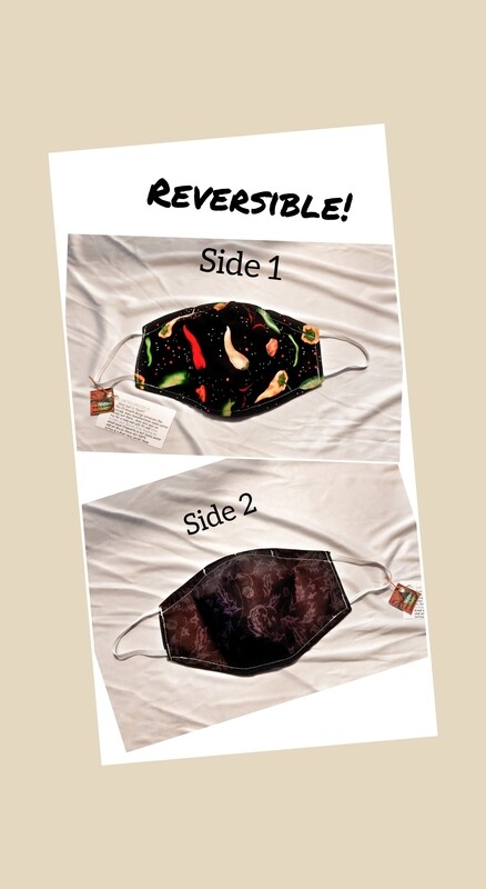 Reversible Chili Pepper Face Mask