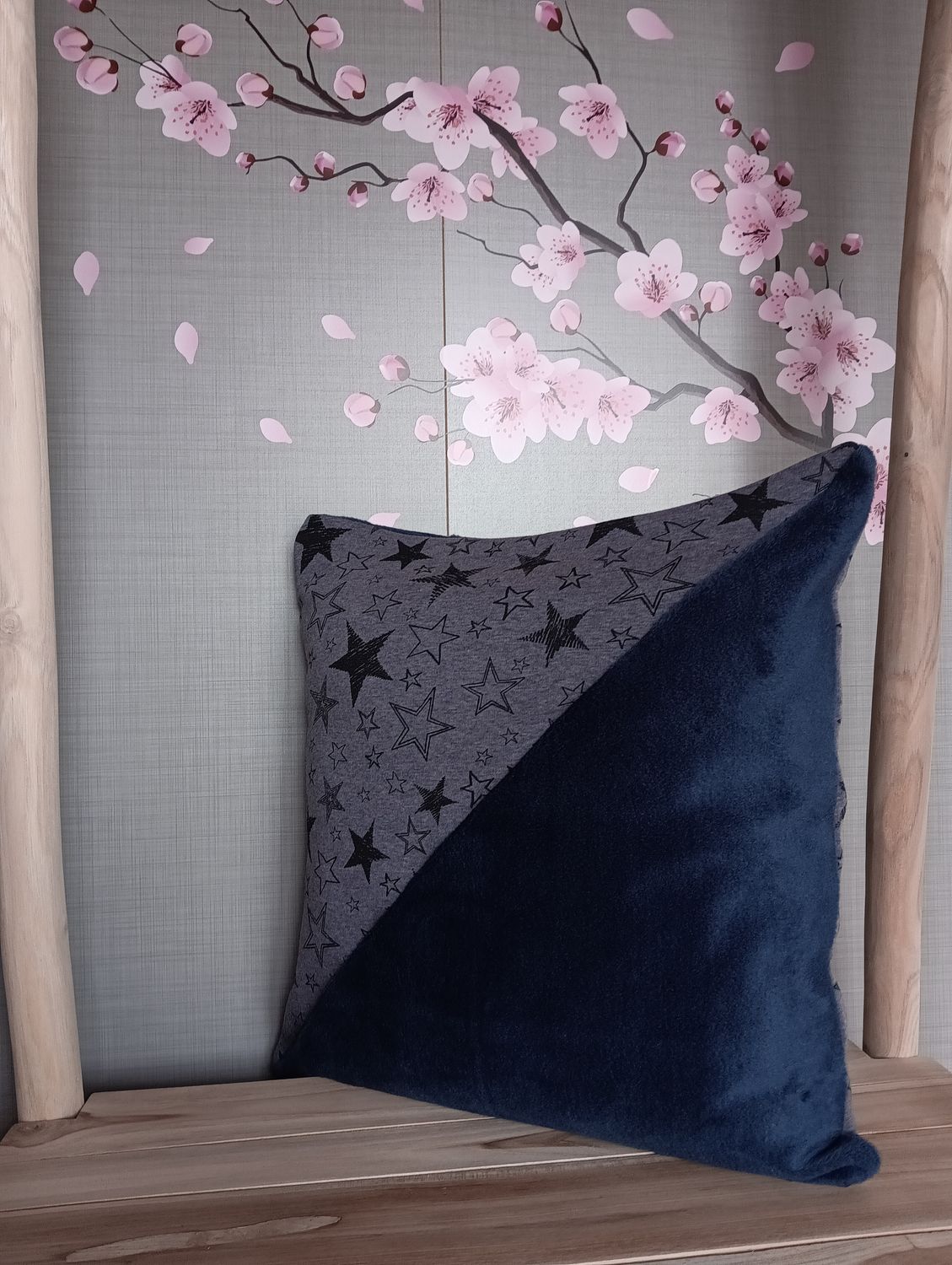 Housse de coussin "étoiles"