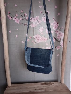 Sac en jeans "petit patchwork"