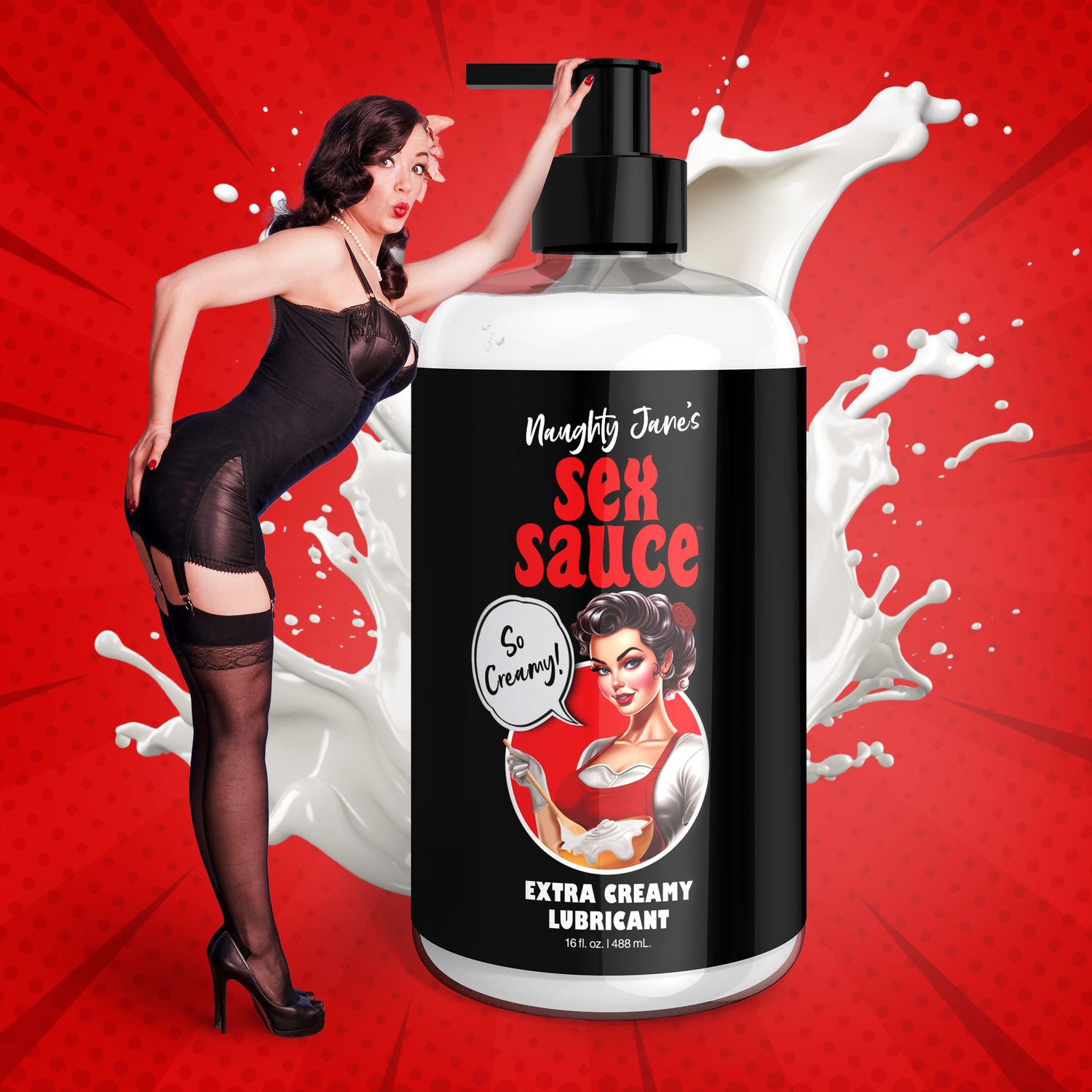Naughty Jane&#39;s Sex Sauce Extra Creamy Lubricant - 16oz