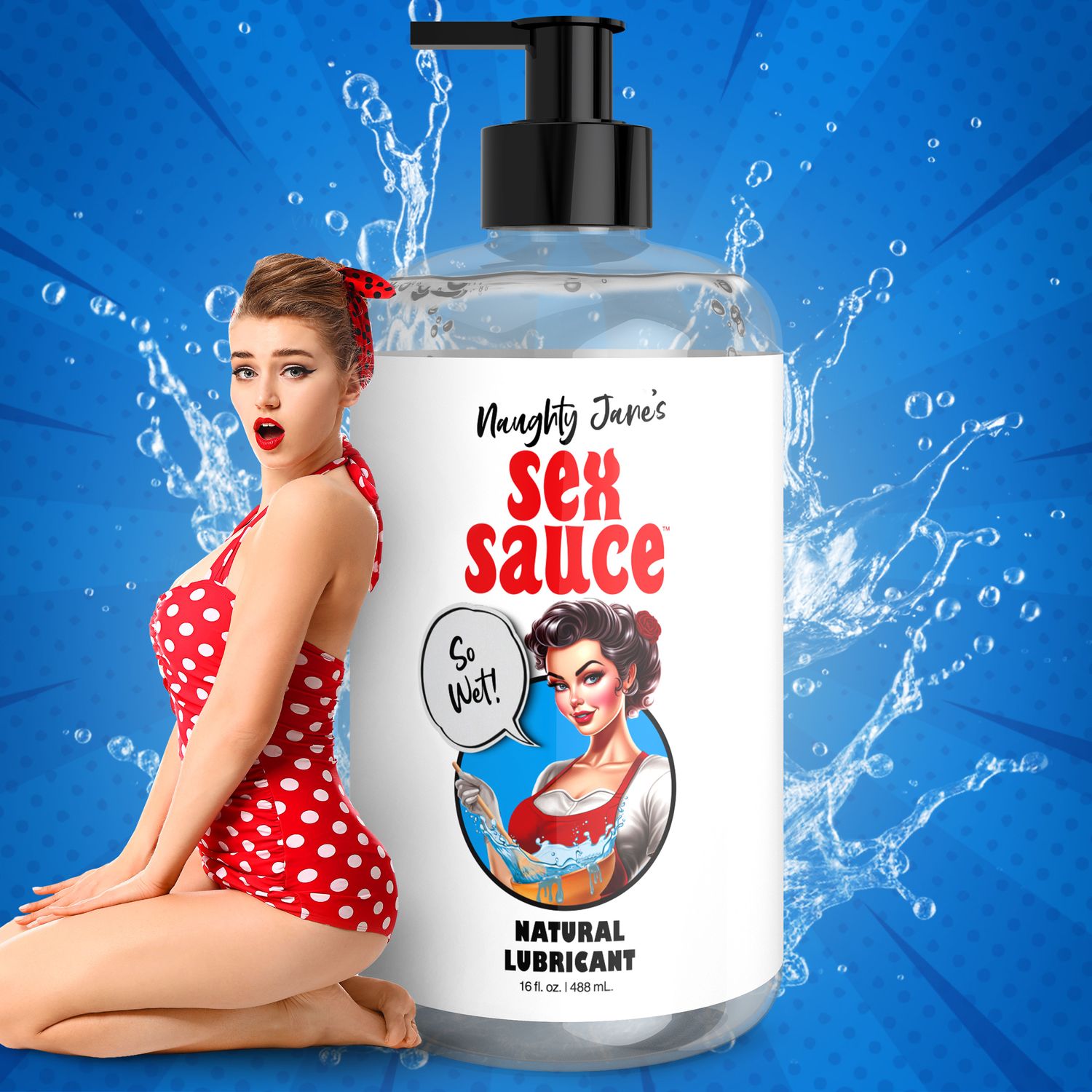 Naughty Jane&#39;s Sex Sauce Natural Lubricant - 16oz