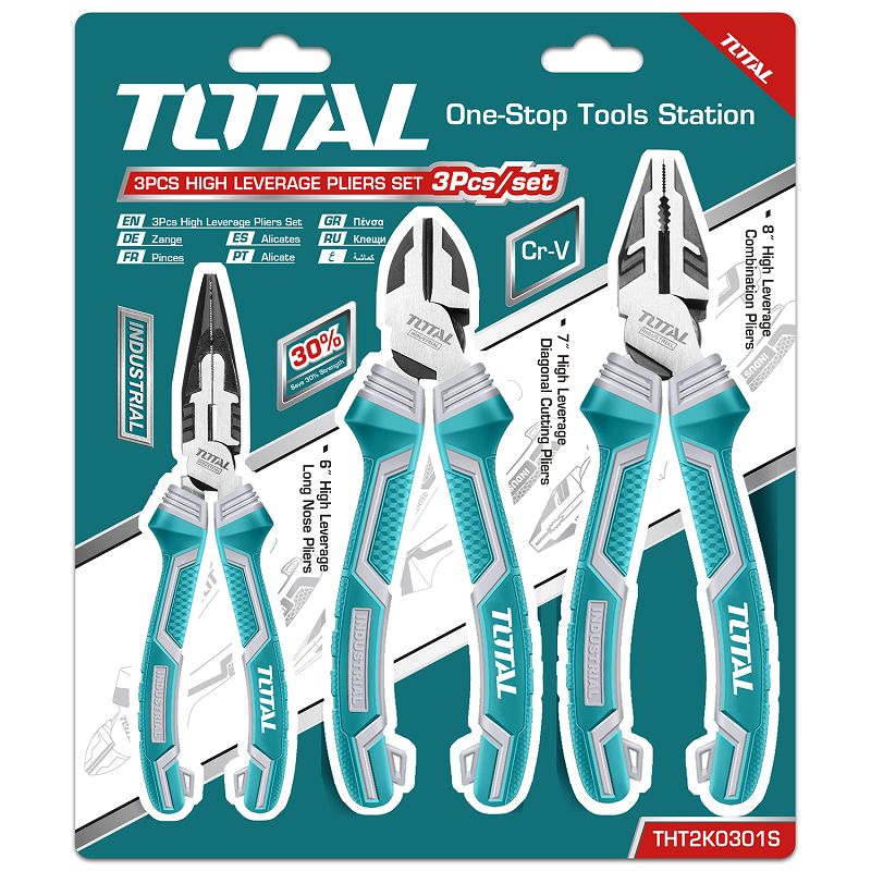 TOTAL - 3pcs High Leverage Pliers
