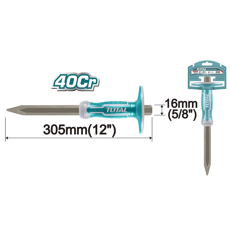 TOTAL - 12"X5/8" industrial Concrete Chisel