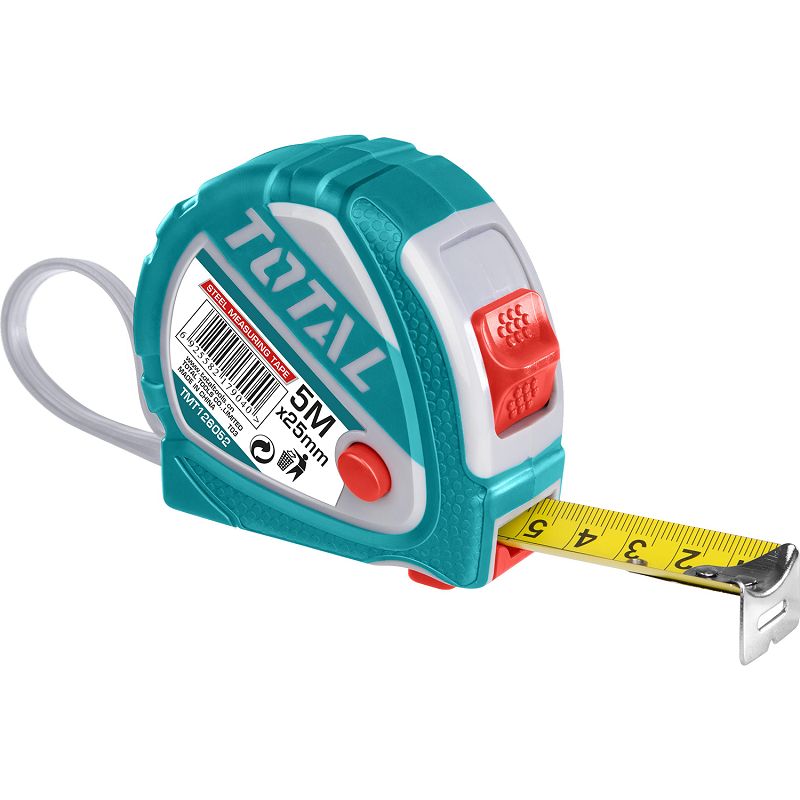 TOTAL - 1" Steel Measuring Tape(Rubber Cover)