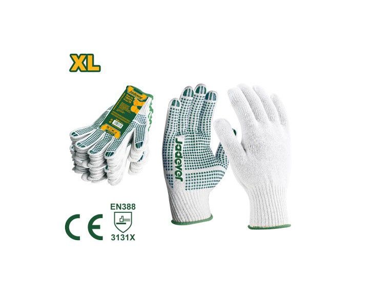 TOTAL - Knitted and PVC Dotted Gloves-XL ONE DOZEN