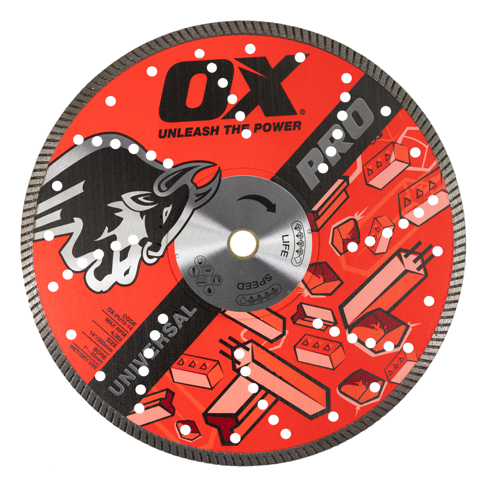 OX - Professional Universal 14'' Diamond Blade - 1"-20mm Bore