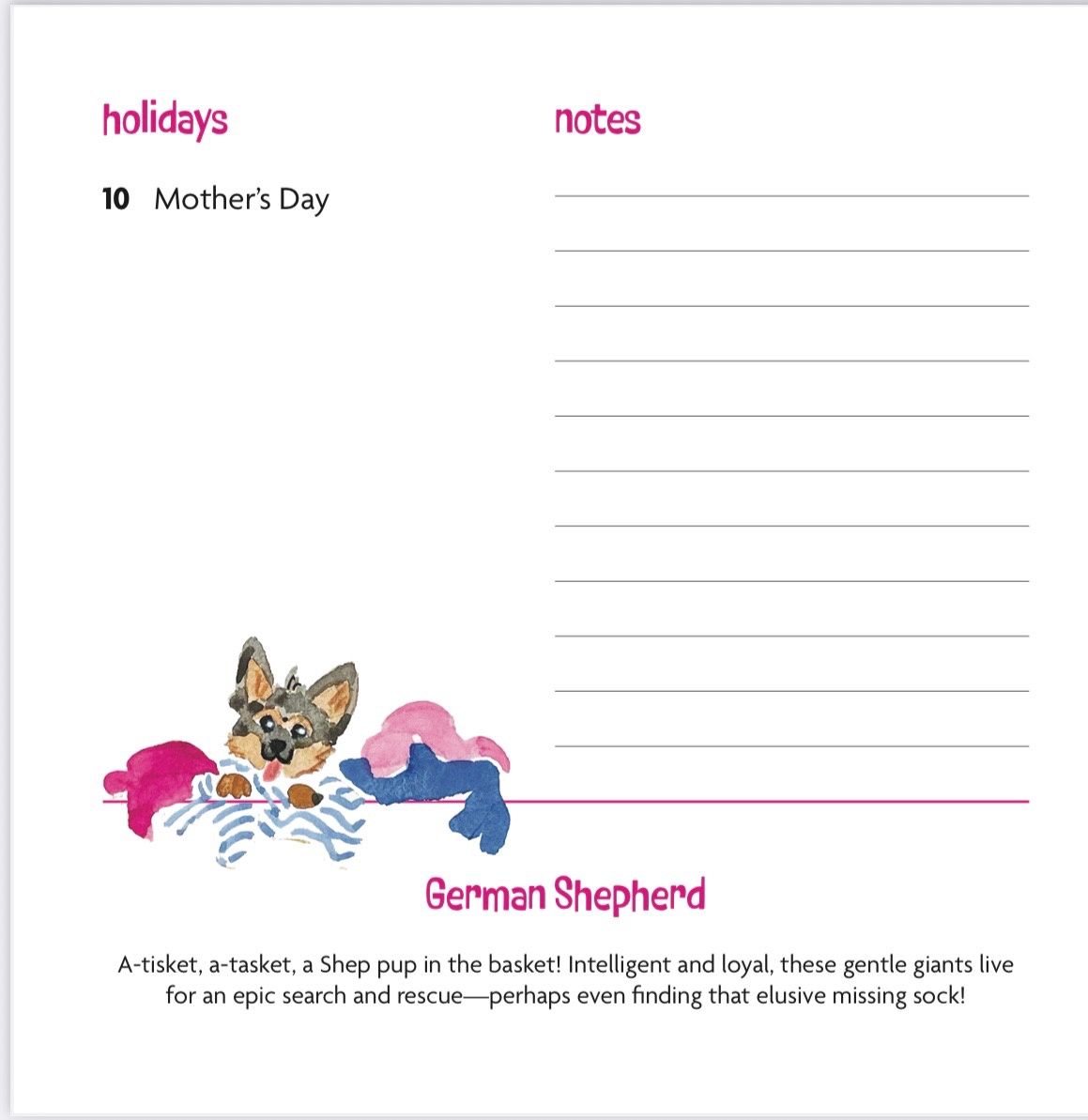 ‘Wags &amp; Whimsy’ 2026 Easel Calendar