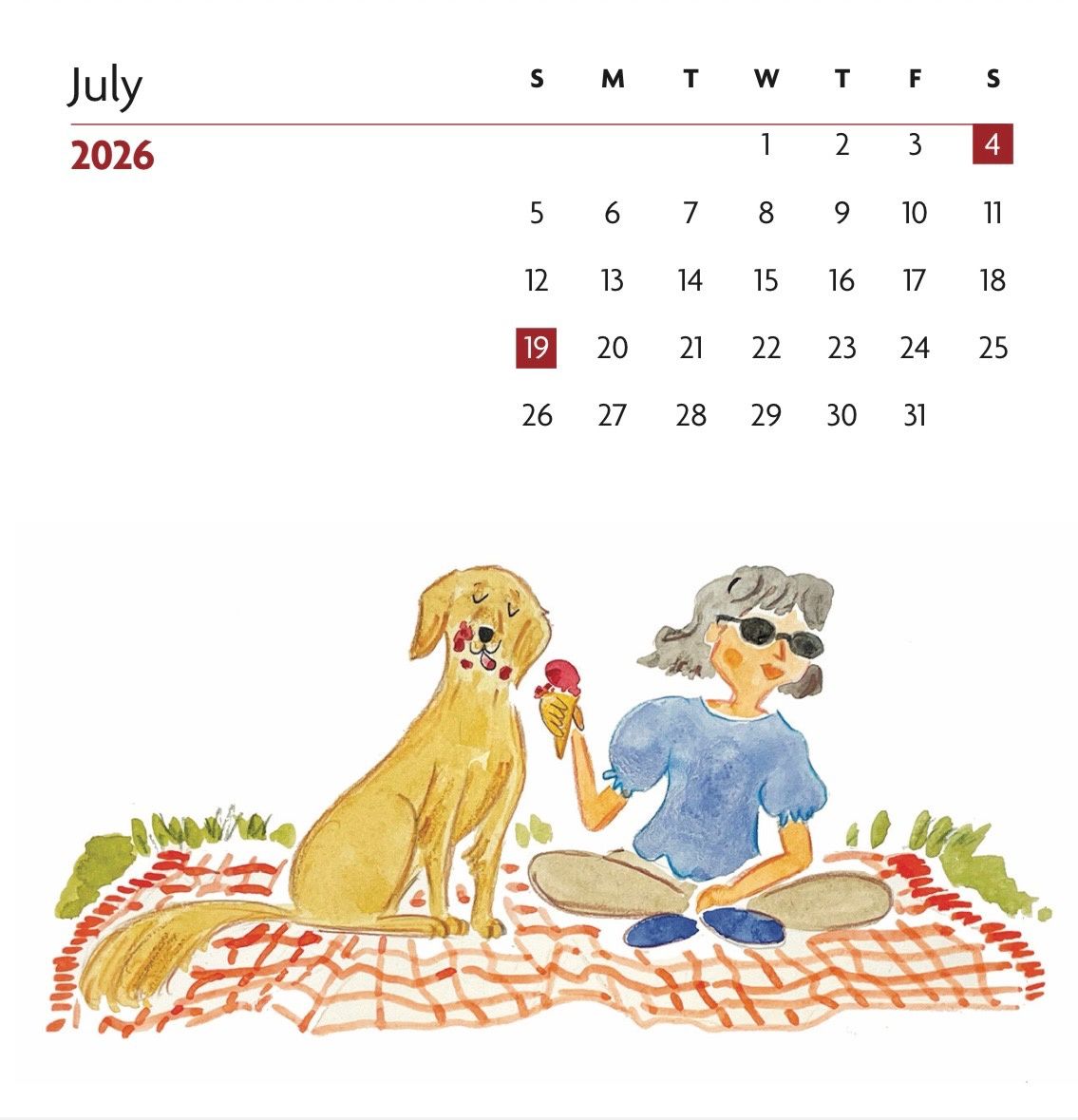 ‘Wags &amp; Whimsy’ 2026 Easel Calendar
