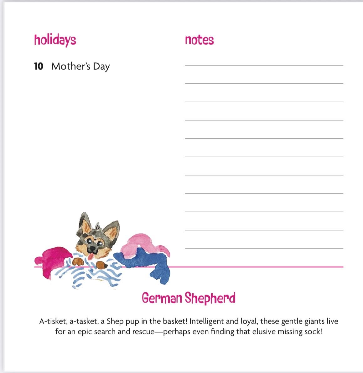 ‘Wags &amp; Whimsy’ 2026 Easel Calendar