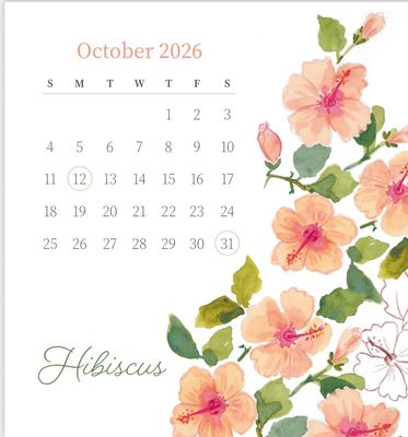 ‘En Fleurs’ 2026 Easel Calendar