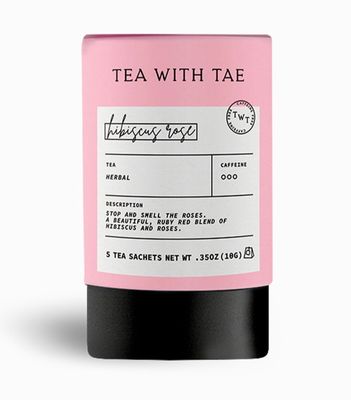 Mini Tea Tube Gift, Hibiscus Rose Herbal (5 tea bags)