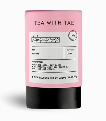 Mini Tea Tube Gift, Hibiscus Rose Herbal (5 tea bags)