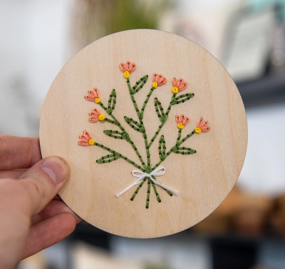 Peony Bouquet Embroidery Kit