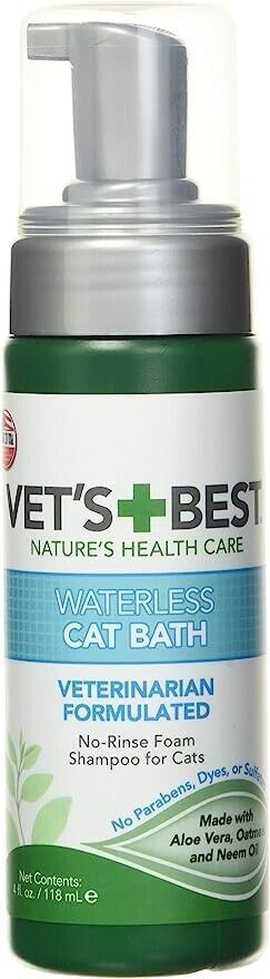 VETS BEST CAT WATERLESS SHAMP 4OZ