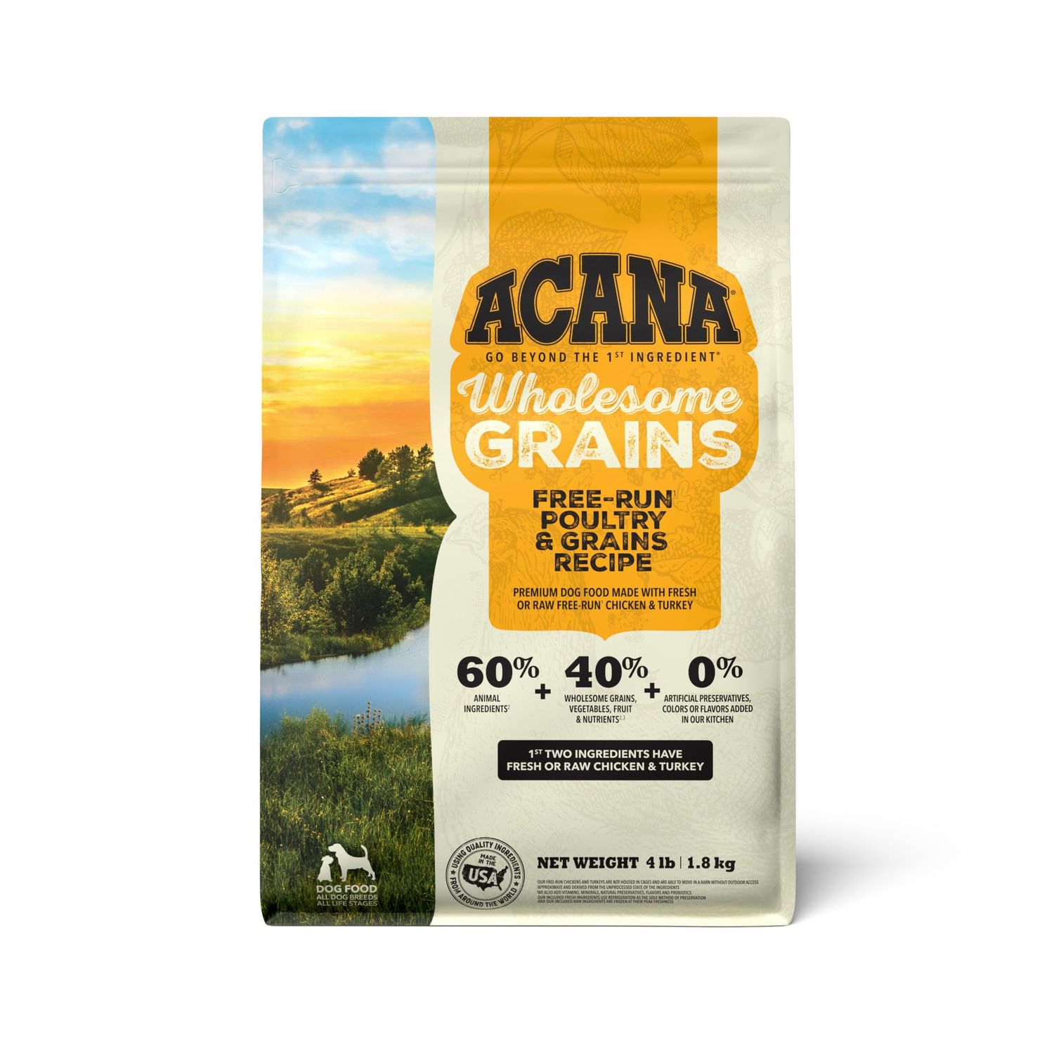 ACANA DOG WHOLE GRAINS  POULTRY 4LB
