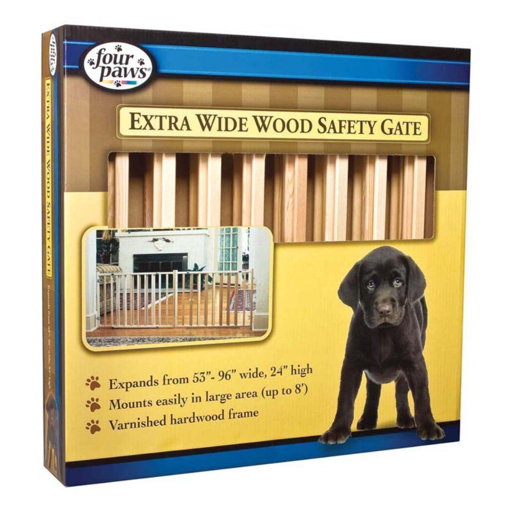 FOURPAW EXTRAWD GATE WOOD 51-93IN