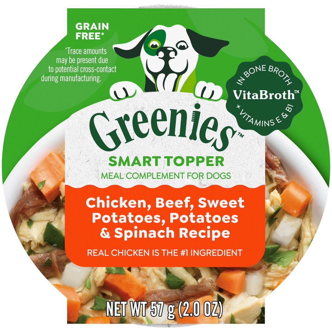 GREENIES GF TOPPER CHKN/BEEF 2OZ