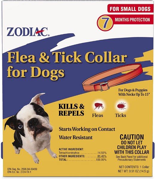 ZODIAC DOG F/T COLLAR SML 15&quot;