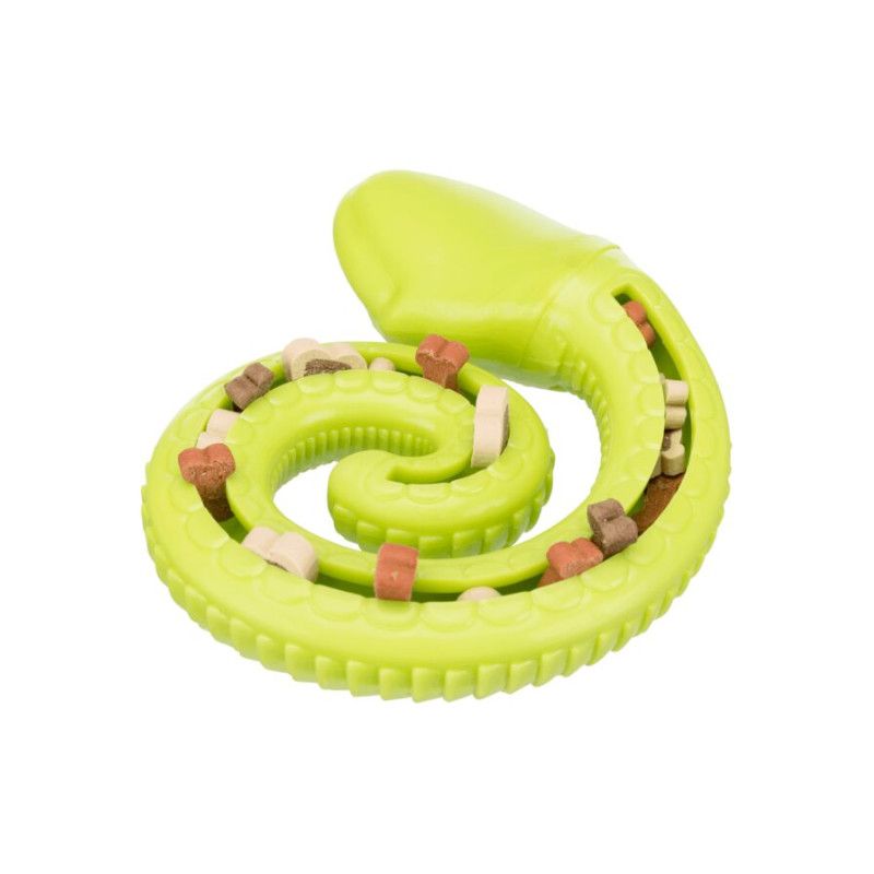 TRIXIE DOG SNACK SNAKE RBR COILED 7&quot;