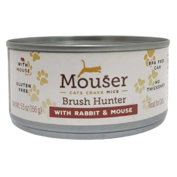 MOUSER CAT BRUSH HUNTER RABBIT 5.5OZ
