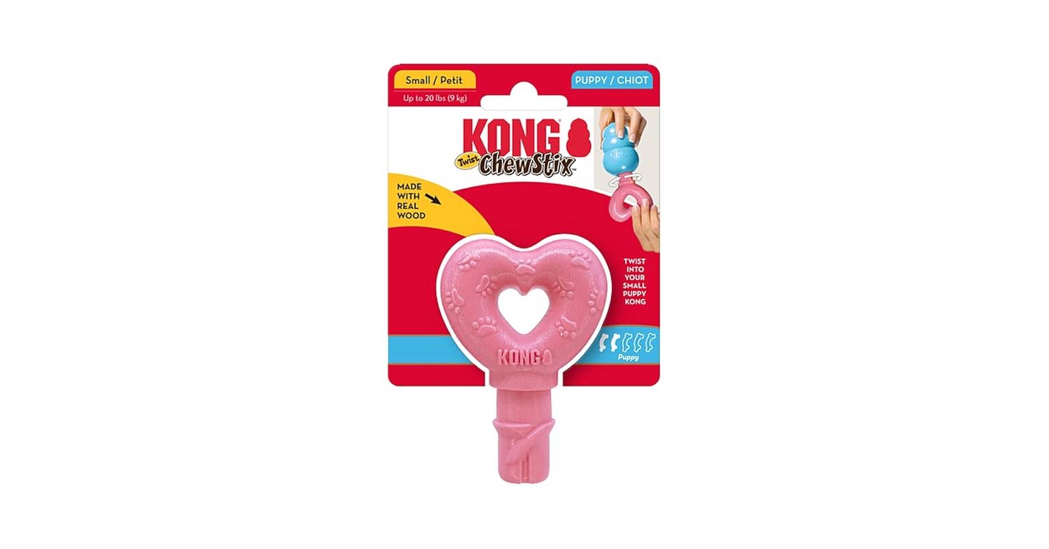 KONG TOY CHWSTIX PUP HEART SML