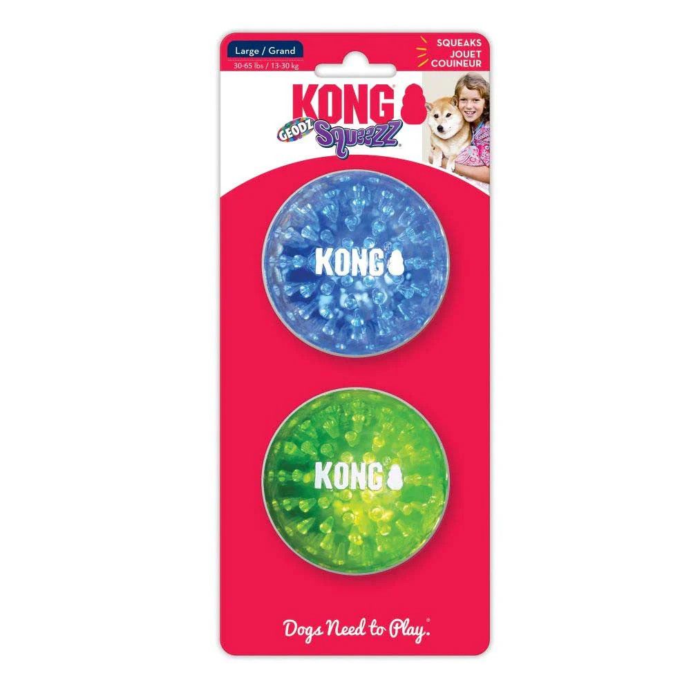 KONG TOY BALL GEEODZ ASST LG