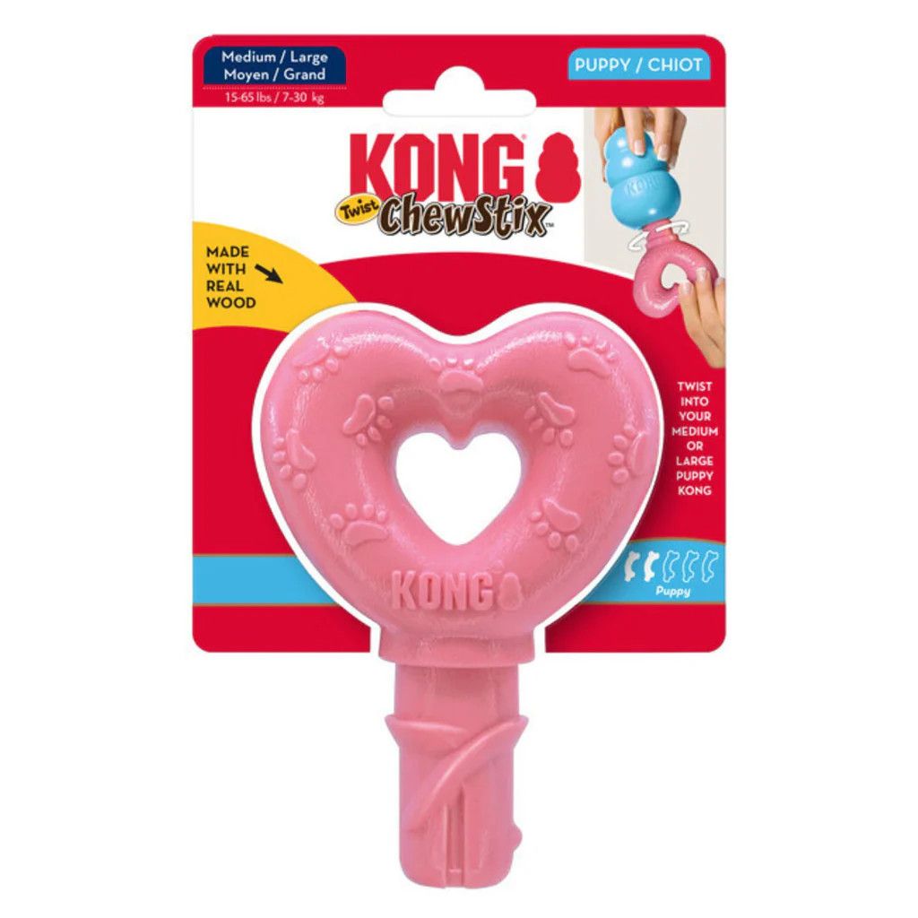 KONG TOY CHWSTIX PUP HEART MD/LG