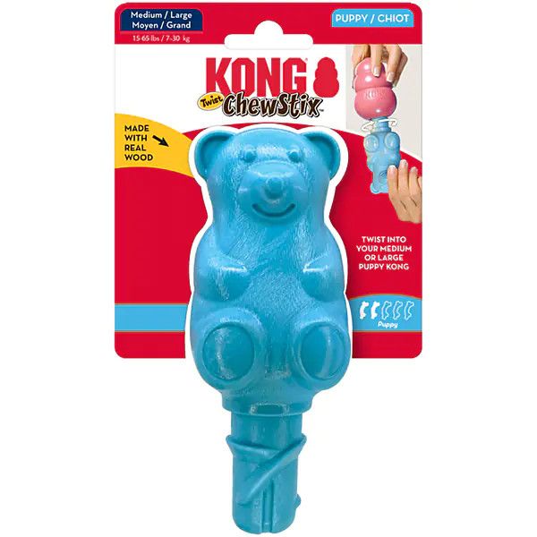 KONG TOY CHWSTIX PUP BEAR SML