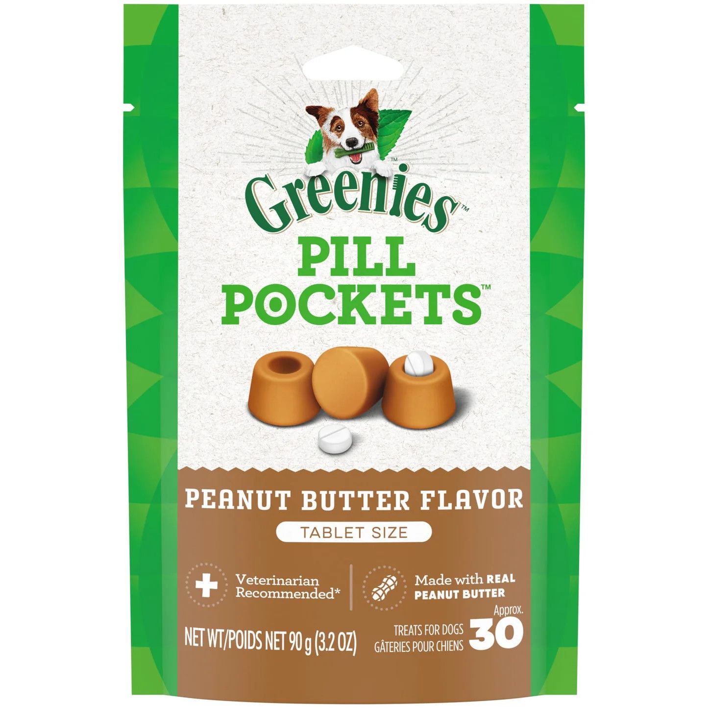 GREENIES DOG PP TABS PB 3.2OZ 30CT
