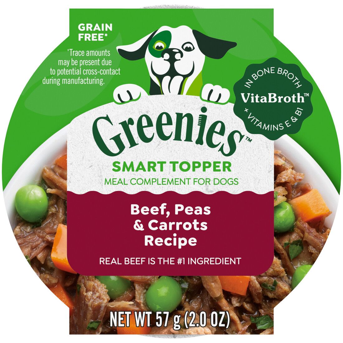 GREENIES GF TOPPER BEEF/PEA/CRRT 2OZ