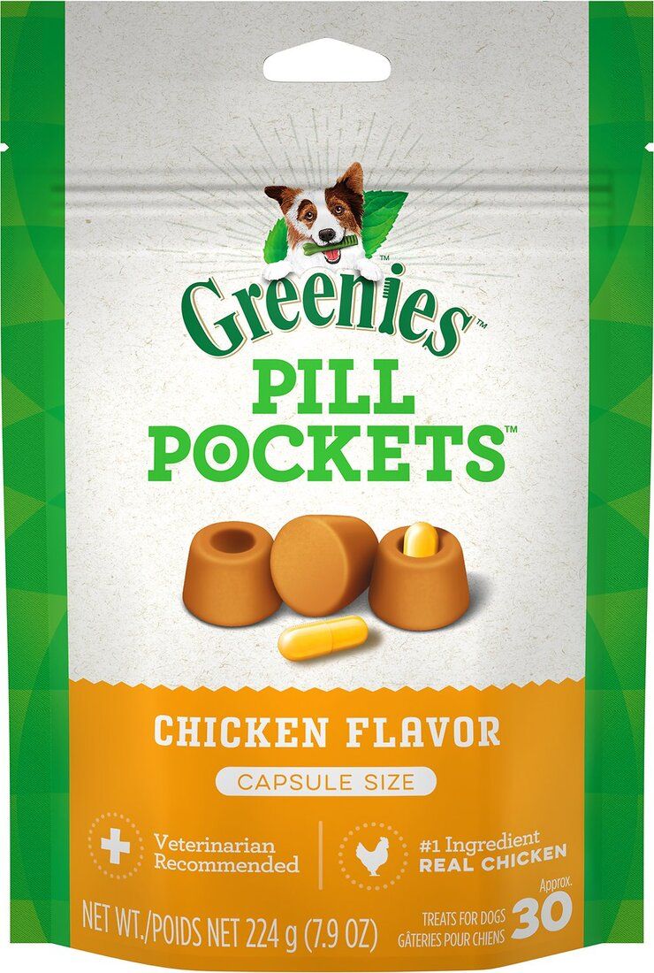 GREENIES DOG PP CAPS CHK 7.9OZ 30CT
