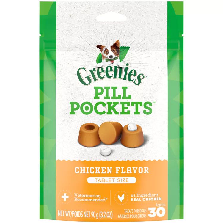 GREENIES DOG PILL PCKT CHK TABS 3.2OZ