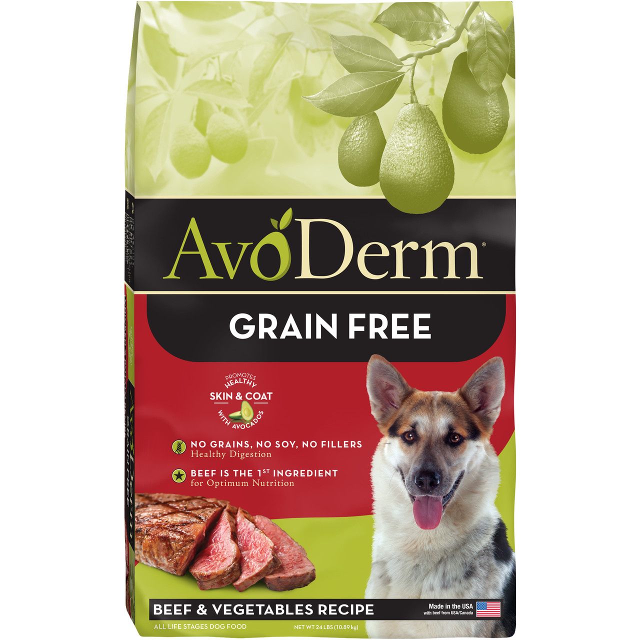 AVODERM DOG GF BF/VEG 24#