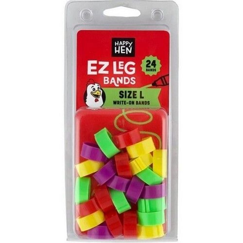 HAPPY HEN EZ LEG BANDS LARGE 24CT