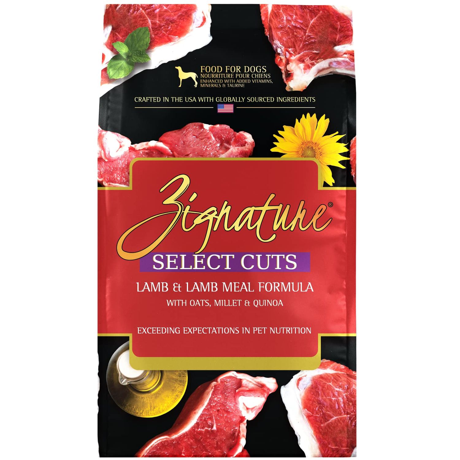 ZIGNATURE DOG SEL CUTS LAMB 12.5#