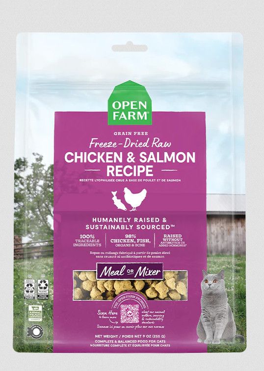 OPEN FARM CAT MORSEL CHK/SLMN 9OZ