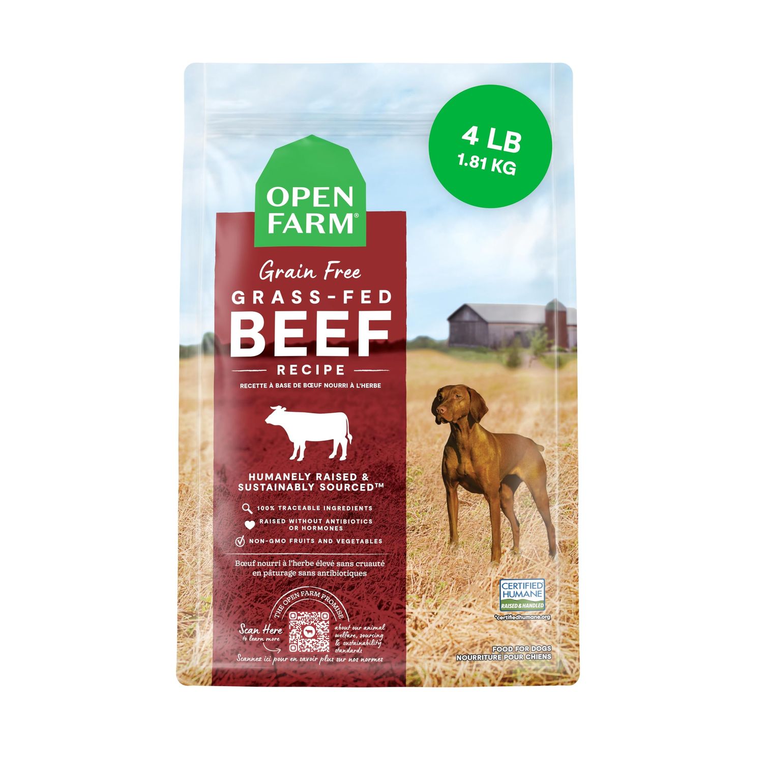 OPEN FARM DOG GF BEEF 4#