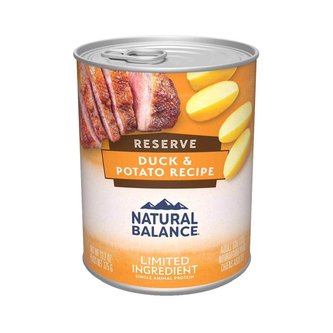 NATURAL BALANCE DOG LID DUCK/POT13.2OZ