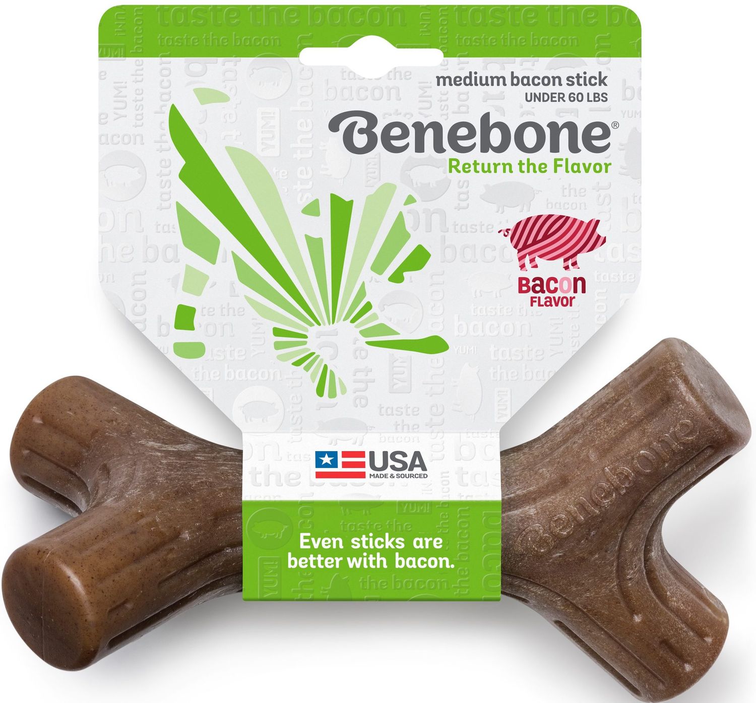 BENEBONE DOG STICK BACON MED