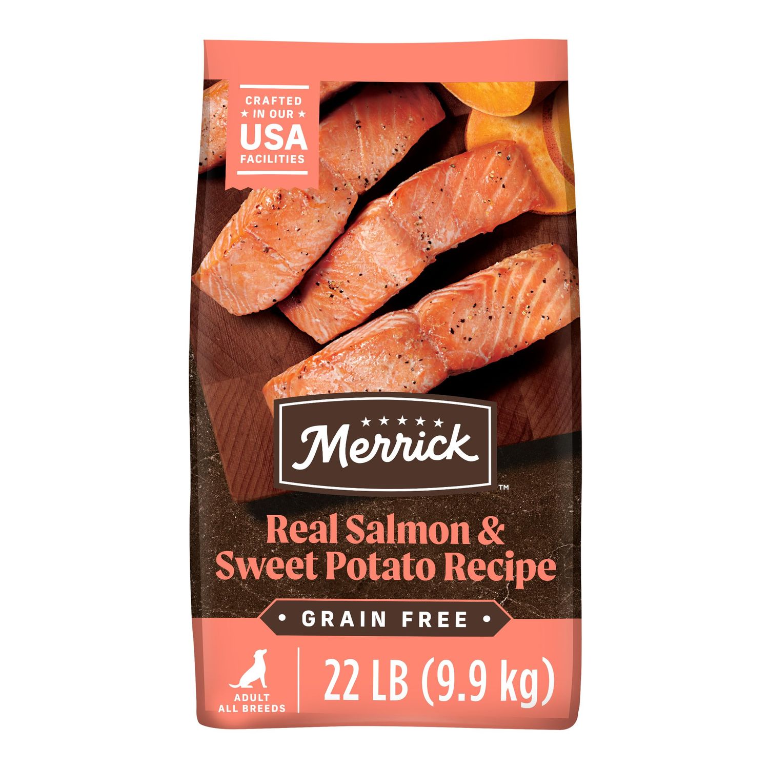 MERRICK DOG GF SALM/SWTPOT 22#