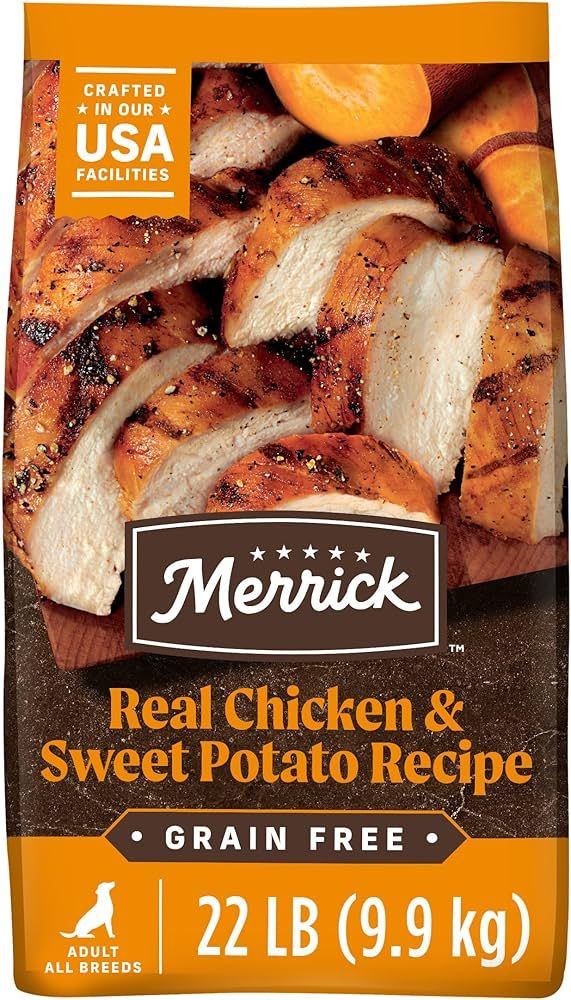 MERRICK DOG GF CHK/SWTPOT 22#