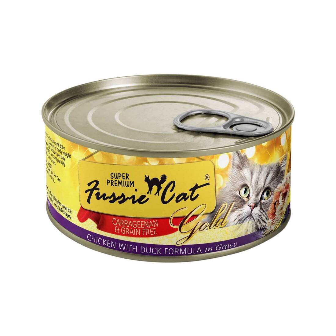 FUSSIE CAT CHK W/DUCK GRVY 2.82OZ