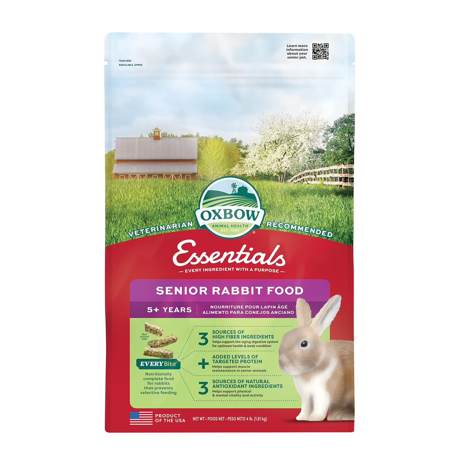 OXBOW ESSENTIAL SENIOR RABBIT 4#