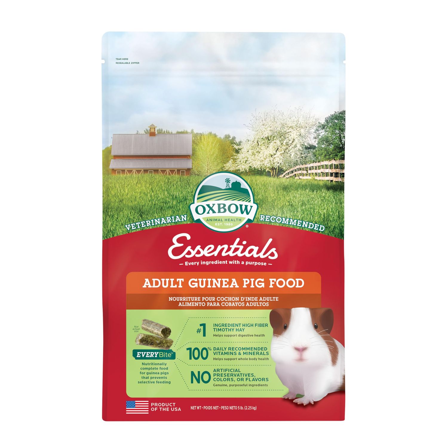 OXBOW ESSENTIALS CC ADULT GUINEA PLT 5#