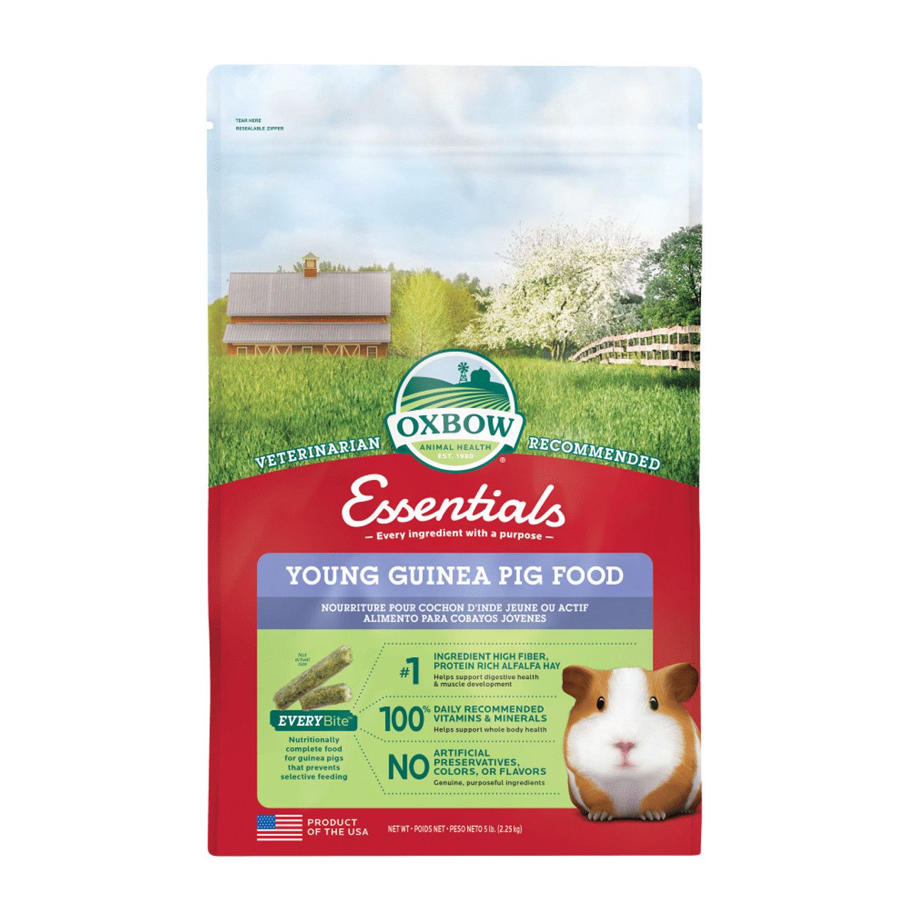 OXBOW ESSENTIALS YOUNG GUINEA PIG PLT 5#